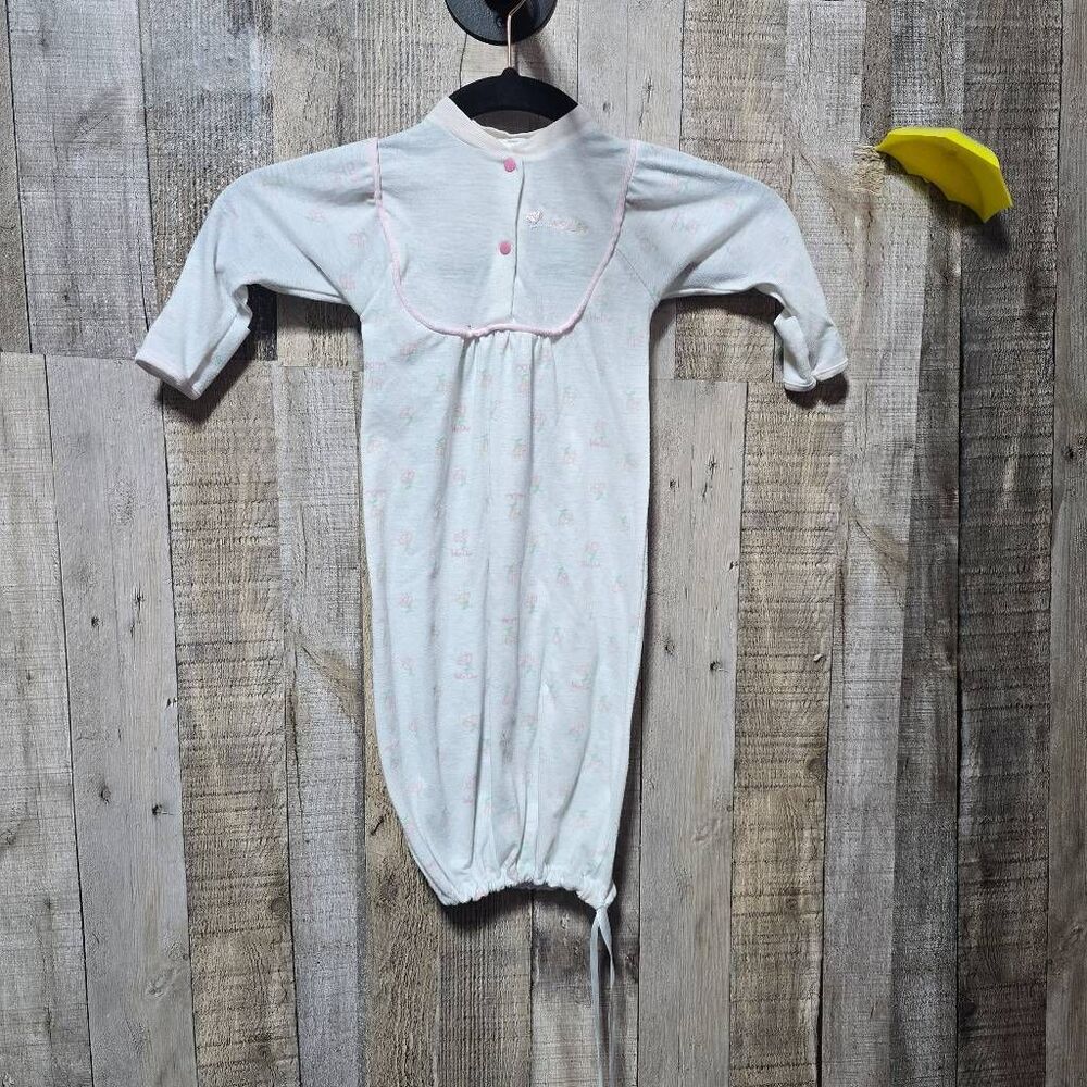 Baby Dior Vintage White Floral Sleep Sack Gown Christian Dior Luxury Designer Ba